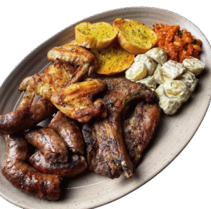 Meat Platter + Garlic Bread